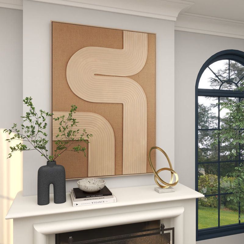 Joss & Main The Novogratz Canvas Textured Abstract Living Room